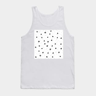 Dots and stars in black and white Tank Top